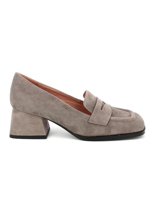 Geena mocassino con tacco da donna in camoscio grigio BIBI LOU | 579X